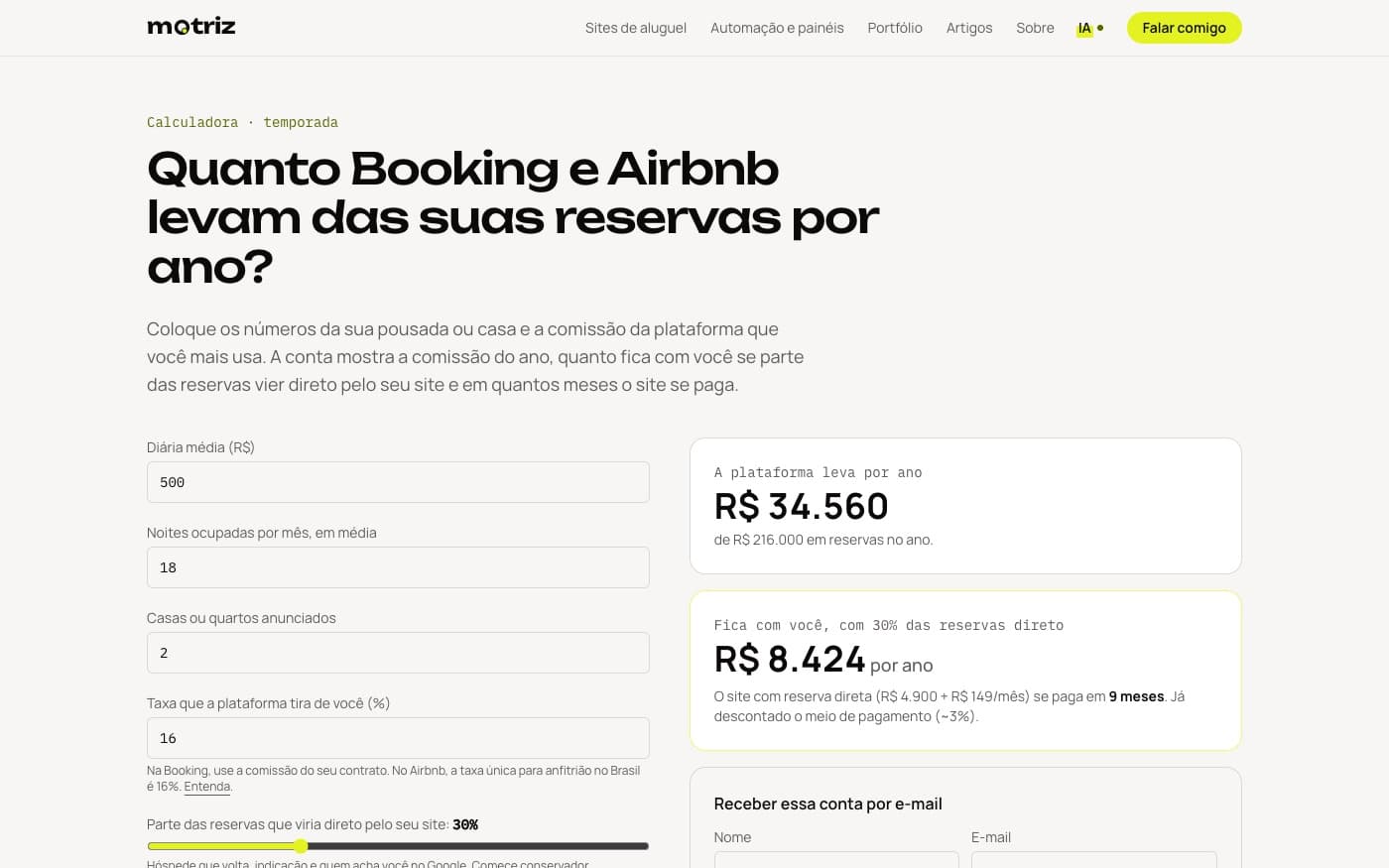 Imagem do projeto Calculadora de taxa do Airbnb